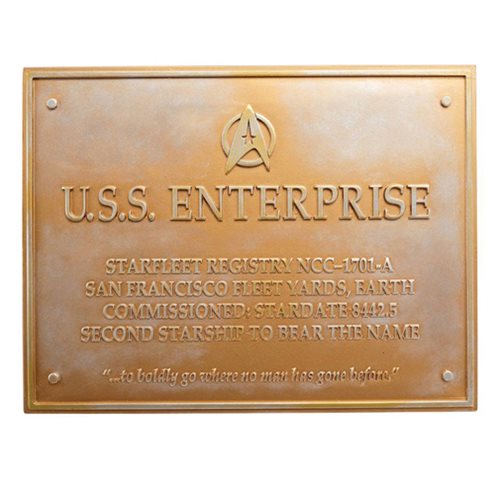 Star Trek U.S.S. Enterprise NCC-1701A Dedication Plaque #3